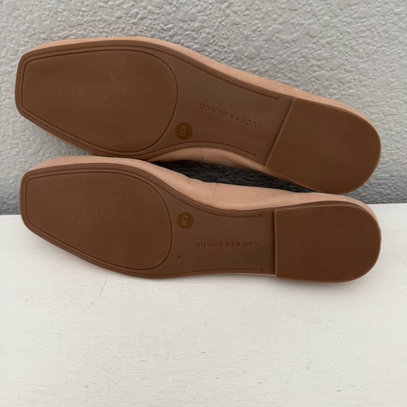 Lucky Brand Destrien 2 Leather Square Toe Ballet Flats Size 8 - Picture 7 of 9